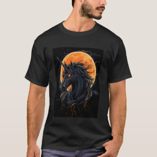 Camiseta Unicórnio Anime Goth Homens Mulheres Gótico Anime