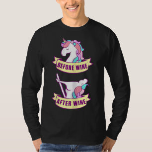 Camiseta Unicórnio Antes do Cavalo do Partido do Vinho