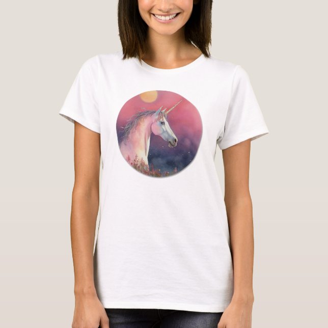 Camiseta Unicórnio Aquarela (Frente)