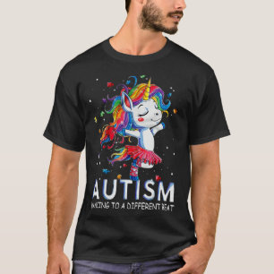 Camiseta Unicórnio Autismo Dançando Para Ser Diferente Da U