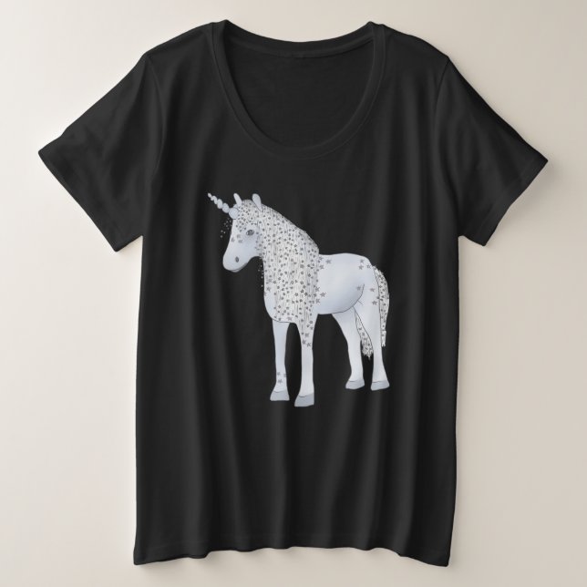 Camiseta Unicórnio azul (Frente do Design)