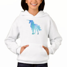 Unicórnio azul geométrico moderno