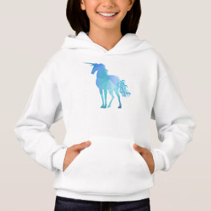 Camiseta Unicórnio azul geométrico moderno