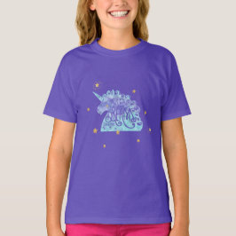 Camiseta Unicórnio Azul Roxo