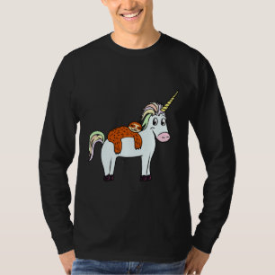 Camiseta Unicórnio Bonito Com Lama Dormindo