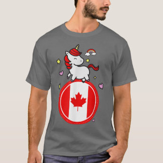 Camiseta Unicórnio Bonito com o Canadá