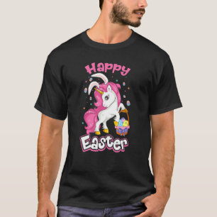 Camiseta Unicórnio Bonito Com Páscoa De Faca De Ovos Dia De