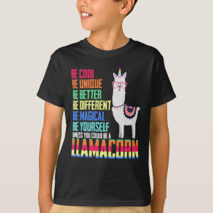 Camiseta Unicórnio bonito engraçado do lama de Llamacorn