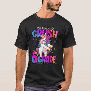 Camiseta Unicórnio Bonito Pronto Para Esmagar 6 De Volta Pa