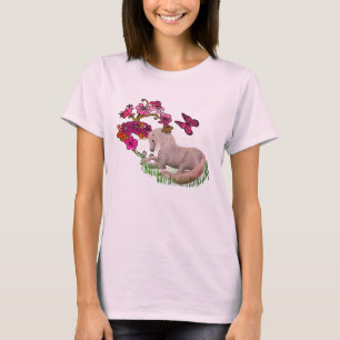 Camiseta Unicórnio Branco E Flores