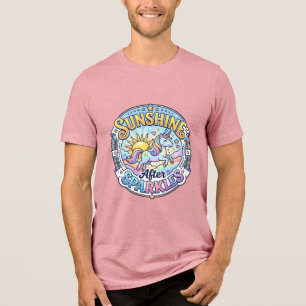 Camiseta Unicórnio Brilho do Sol Depois de Faíscas POD Pron