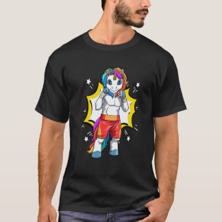 Camiseta Unicórnio Clássico de Caratê Taekwondo MMA Judô