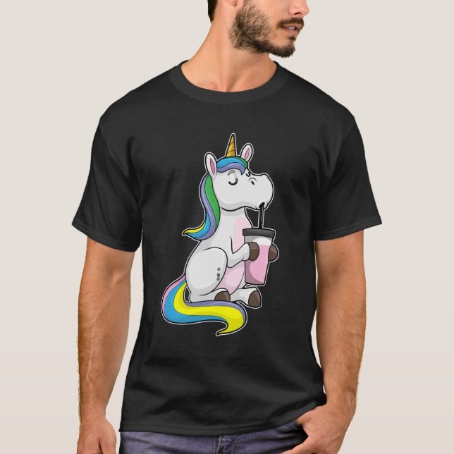 Camiseta Unicórnio com Chá de Bolha (Frente)