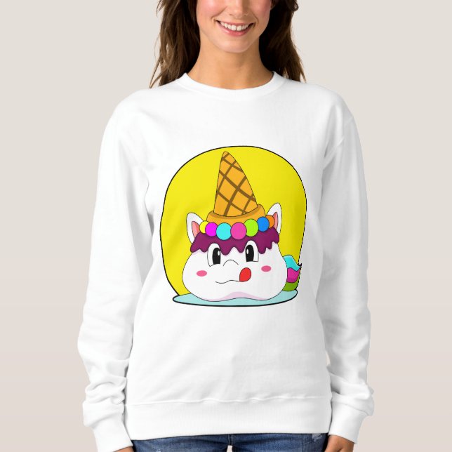 Camiseta Unicórnio com cone de Sorvete (Frente)