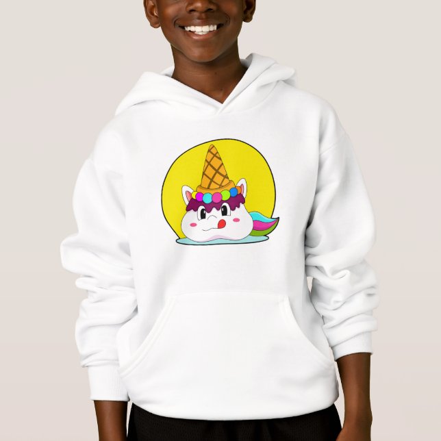 Camiseta Unicórnio com cone de Sorvete (Frente)