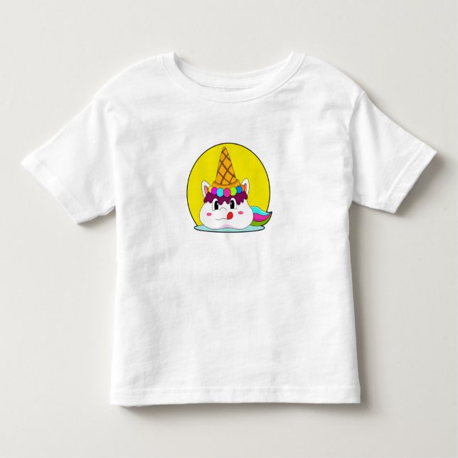 Camiseta Unicórnio com cone de Sorvete (Frente)