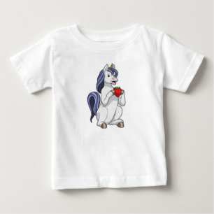 Camiseta Unicórnio com Fruta de morango