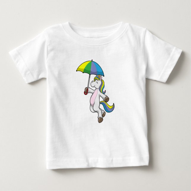 Camiseta Unicórnio com guarda-chuva (Frente)