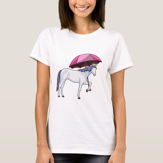 Camiseta Unicórnio com guarda-chuva (Frente)