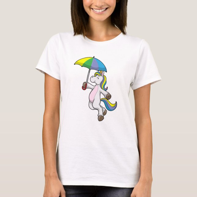 Camiseta Unicórnio com guarda-chuva (Frente)
