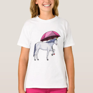 Camiseta Unicórnio com guarda-chuva