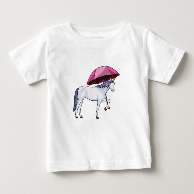 Camiseta Unicórnio com guarda-chuva (Frente)