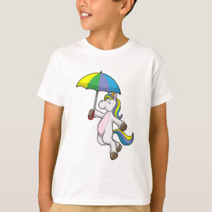 Camiseta Unicórnio com guarda-chuva