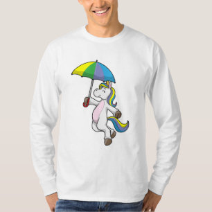Camiseta Unicórnio com guarda-chuva
