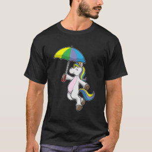 Camiseta Unicórnio com guarda-chuva