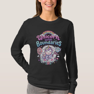 Camiseta Unicórnio com Limites Roupas Encantadoras Gráfico_