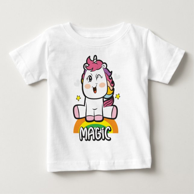 Camiseta Unicórnio com magia (Frente)