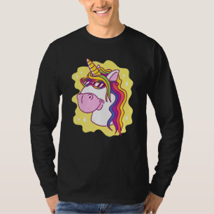 Camiseta Unicórnio Com Óculos Solares, Rainbow Creature Cri