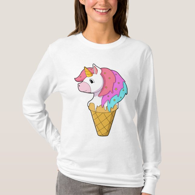 Camiseta Unicórnio com Sorvete (Frente)