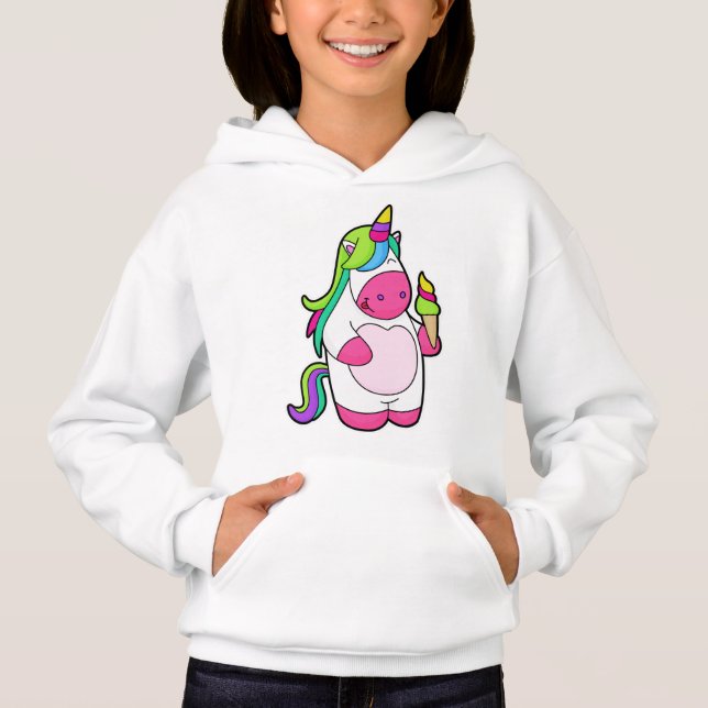 Camiseta Unicórnio com Sorvete de Waffle (Frente)