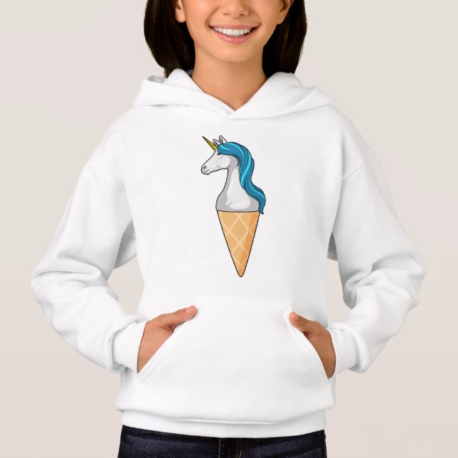 Camiseta Unicórnio com sorvete Waffle (Frente)
