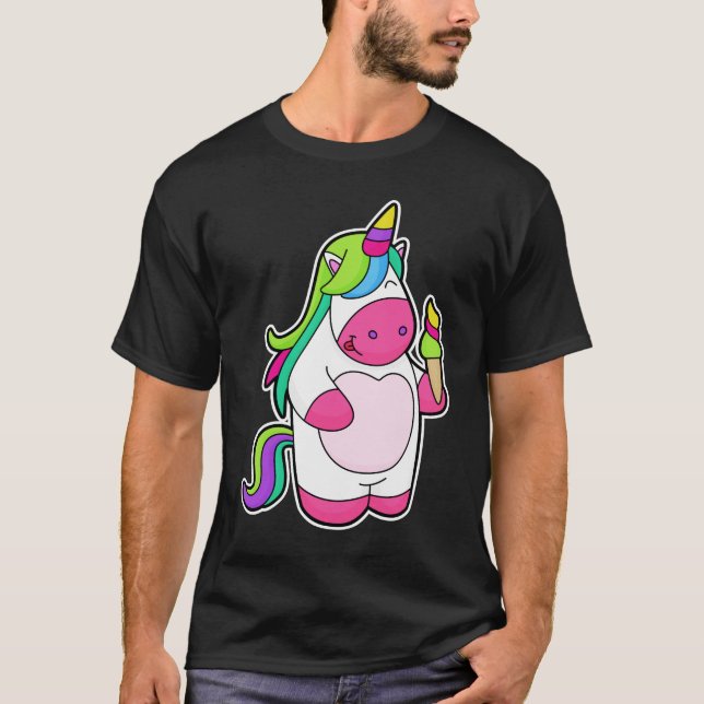 Camiseta Unicórnio com Sorvete Waffle (Frente)