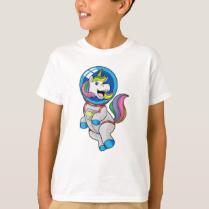 Camiseta Unicórnio como astronauta no espaço
