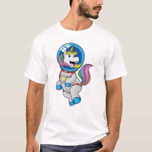 Camiseta Unicórnio como Astronauta no Espaço