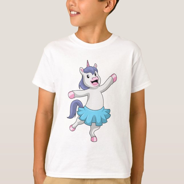 Camiseta Unicórnio como Ballerina no Balé (Frente)