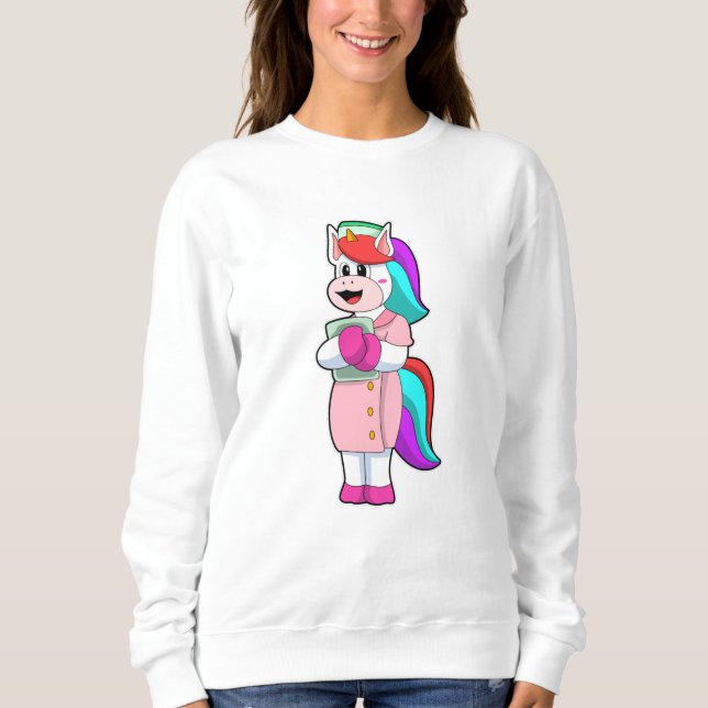 Camiseta Unicórnio como enfermeira (Frente)