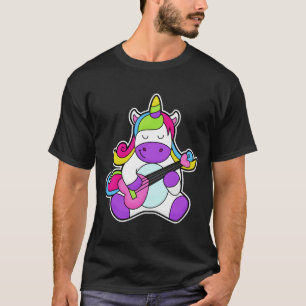 Camiseta Unicórnio como Músico com Violão