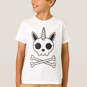 Camiseta Unicórnio Crânio e Crossbones