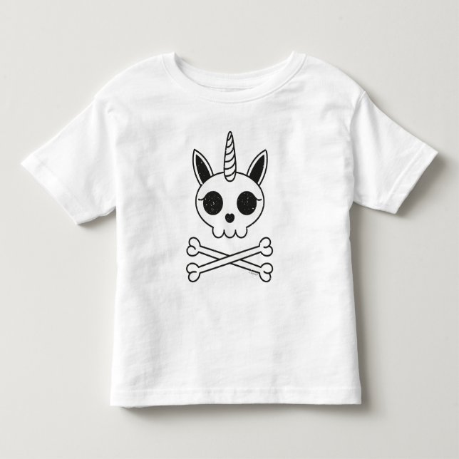 Camiseta Unicórnio Crânio e Crossbones (Frente)