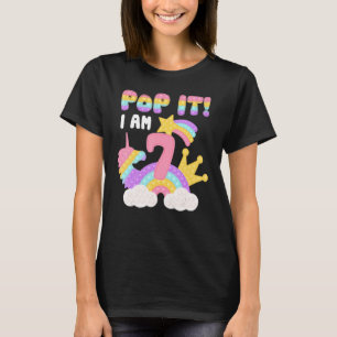 Camiseta Unicórnio Crianças Pop I I Am 7 Anos 7 Birday