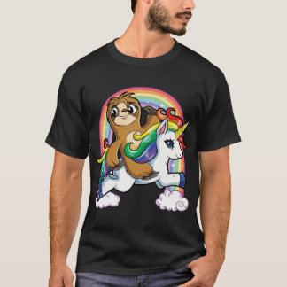 Camiseta Unicórnio da equitação da preguiça