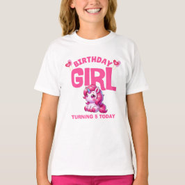 Camiseta Unicórnio da Menina de Aniversário – Comp