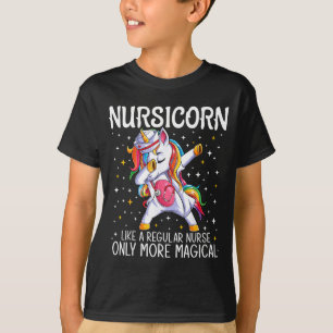 Camiseta Unicórnio dabbing enfermeira divertida presente pa
