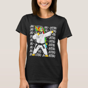 Camiseta Unicórnio Dabbing Jiu Jitsu Brasileiro Garotas BJJ