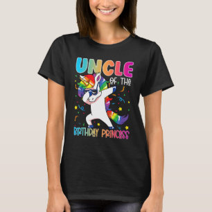 Camiseta Unicórnio Dabbing Tio Da Princesa de Aniversário G