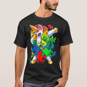 Camiseta Unicórnio Dabdando Peça de Puzzle de Consciência d